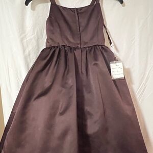 David's Bridal Rich Brown Kids Formal Dress